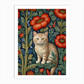 Cat In The Garden 6 Art Print