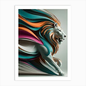 Abstract Lion 1 Art Print