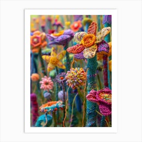 Daffodil Knitted In Crochet 5 Art Print