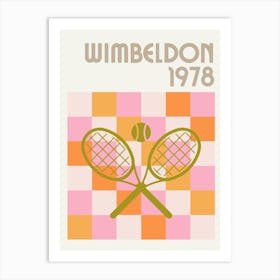 Wimbeldon 1978 Tennis Art Print