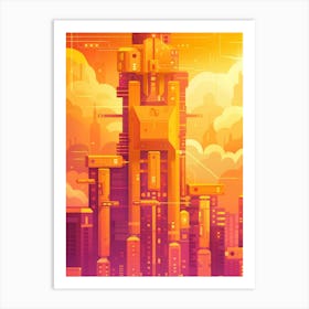 Futuristic City 3 Art Print