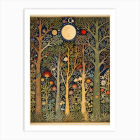 William Morris Moon In The Forest 3 Art Print