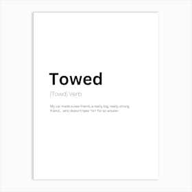 Towed Definition Meaning Affiche