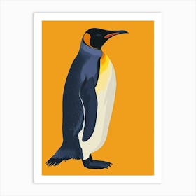 Emperor Penguin Oamaru Blue Penguin Colony Minimalist Illustration 1 Art Print