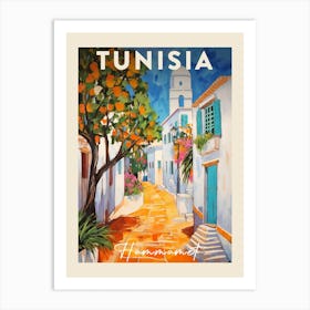 Hammamet Tunisia 4 Fauvist Painting  Travel Poster Art Print