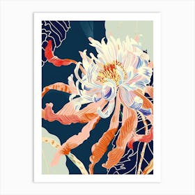 Colourful Flower Illustration Chrysanthemum 4 Art Print