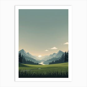 Sunset mountain Art Print