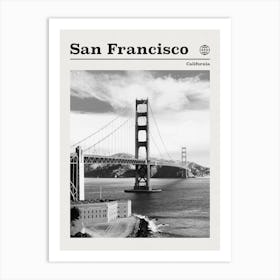 San Francisco California Black And White Art Print