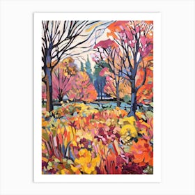 Autumn Gardens Painting Kew Gardens London 5 Art Print