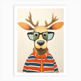 Little Moose 1 Wearing Sunglasses Art Print