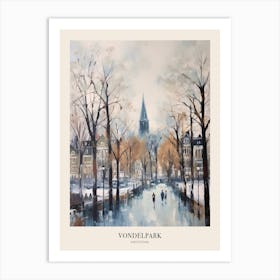 Winter City Park Poster Vondelpark Amsterdam 3 Art Print