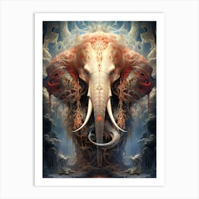 Elephant With Tusks Art Print