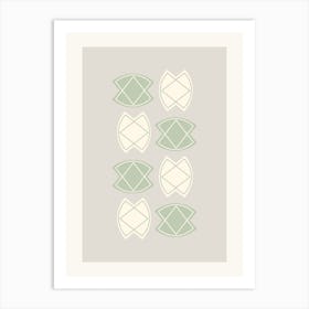 Geometric Shapes Abstract Rhombus Art Print