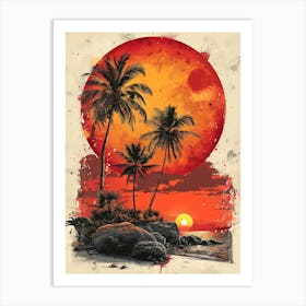 Sunset Canvas Print Art Print