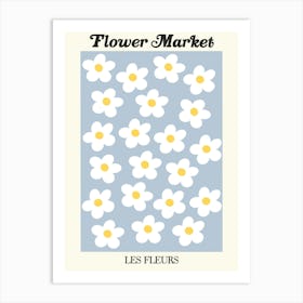 Flower Market daisies Art Print