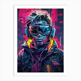 Neon Gaming 1 Art Print