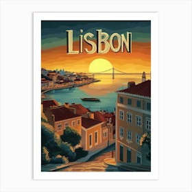 Aihrgdesign A Mid Century Modern Travel Poster For Lisbon Sho 60c0f126 Bea8 4216 B6b8 F6a4ec8b968b 0 Art Print