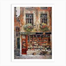 Bruges Book Nook Bookshop 4 Art Print