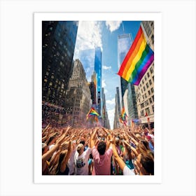 A Jubilant Scene Capturing The Throng Of Illustrations Representing The Vast Spectrum Of The Rainbow (1) Art Print