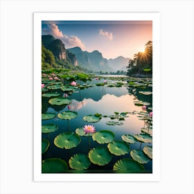 Lotus In The Water Art Print