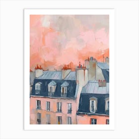 Paris Rooftops Morning Skyline 8 Art Print