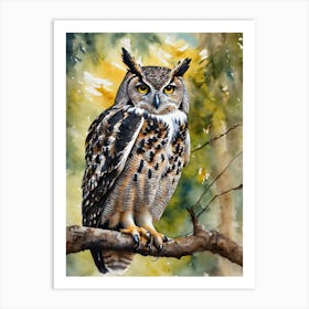 Barred Eagle Owl 1 Art Print