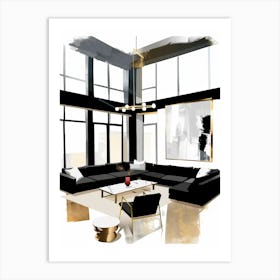 Modern Living Room 2 Art Print