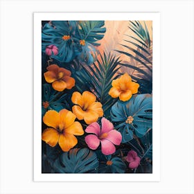 Tropical Flowers 2 Art Print