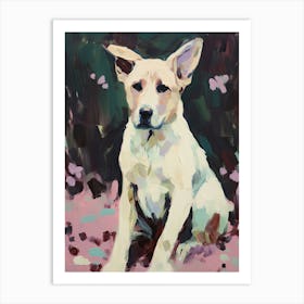 A German Shepherd Dog Painting, Impressionist 4 Art Print