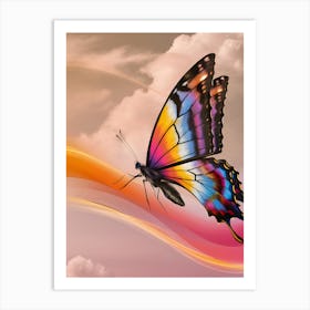 Butterfly In The Sky 2 Art Print