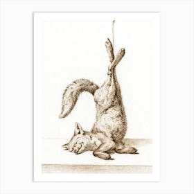 Dead Fox, Hanging From His Paws, Jean Bernard Art Print