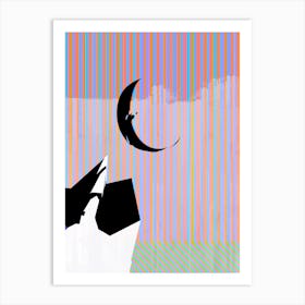 Moon Stripe Art Print
