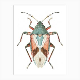 Colourful Insect Illustration Boxelder Bug 11 Art Print