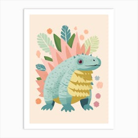 Colourful Dinosaur Dimetrodon 1 Art Print