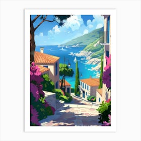 Mediterranean Village Art Print