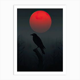 Crow In The Forest Art Print