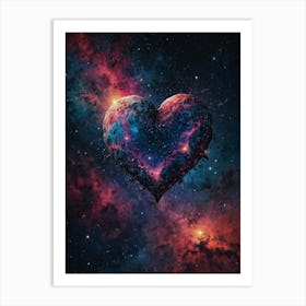 Heart In Space Art Print