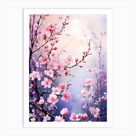 Cherry Blossoms Wallpaper 1 Art Print