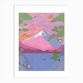 Fuji, Dreamy, Sunny Art Print