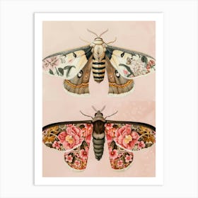 Vintage Butterflies William Morris Style 2 Art Print