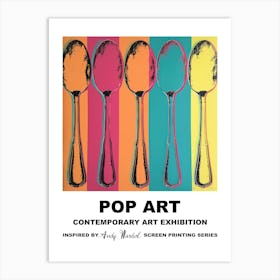 Poster Spoons Pop Art 2 Art Print