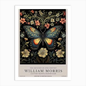 William Morris |Flowers Moon And Stars William Morris Style Art Print art wall Art Print