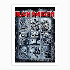 Trends International Iron Maiden Grid Wall Poster Art Print