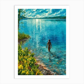 Child In Water Art Print