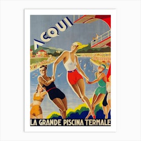 Italy Vintage Travel Poster, Summer Wall Art Art Print