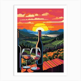 Woodinville Wine Country Fauvism 16 Art Print