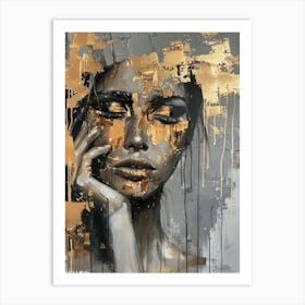 Gold And Black 49 Art Print