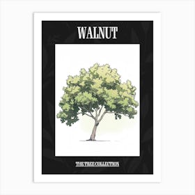 Walnut Tree Pixel Illustration 2 Poster Art Print