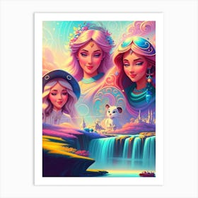 Fantasy Princesses Art Print