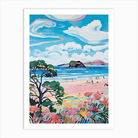 North Berwick Beach, East Lothian, Scotland, Matisse And Rousseau Style 2 Art Print